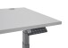 Eckschreibtisch >Ben< höhenverstellbar, weiss / silber - 180x74/117x177cm (BxHxT)