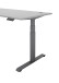 Eckschreibtisch >Ben< höhenverstellbar, weiss / silber - 180x74/117x177cm (BxHxT)