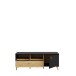 Lowboard >FIXSMILE< 1 Schub, Mauvella Eiche Dekor / Schwarz - 138,3x52,6x41,5cm (B/H/T)
