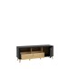 Lowboard >FIXSMILE< 1 Schub, Mauvella Eiche Dekor / Schwarz - 138,3x52,6x41,5cm (B/H/T)