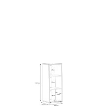 Regal >GOLDSBORO< 2 Böden, Artisan Eiche Dekor - 44,8x115,1x41,5cm (BxHxT)