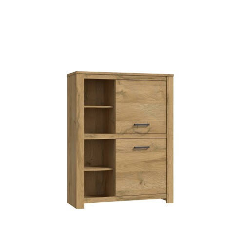 Highboard >HAVANNA< 2 Türen, Alteiche Dekor - 111,7x143,7x42,2cm (BxHxT)
