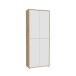 Schuhschrank >Alanna< 4 Türen, Secret grey / Artisan Eiche Dekor - 74,5x191,9x34,9 (B/H/T)