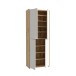 Schuhschrank >Alanna< 4 Türen, Secret grey / Artisan Eiche Dekor - 74,5x191,9x34,9 (B/H/T)