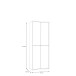 Schuhschrank >Alanna< 4 Türen, Secret grey / Artisan Eiche Dekor - 74,5x191,9x34,9 (B/H/T)