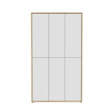 Schuhschrank >Alanna< 6 Türen, Secret grey/ Artisan Eiche Dekor - 109,2x191,9x34,9cm (B/H/T)