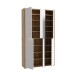Schuhschrank >Alanna< 6 Türen, Secret grey/ Artisan Eiche Dekor - 109,2x191,9x34,9cm (B/H/T)