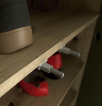 Schuhschrank >Alanna< 6 Türen, Salbei / Artisan Eiche Dekor - 109,2x191,9x34,9 cm (B/H/T)