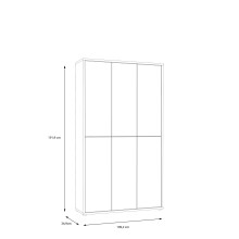 Schuhschrank >Alanna< 6 Türen, Salbei / Artisan Eiche Dekor - 109,2x191,9x34,9 cm (B/H/T)