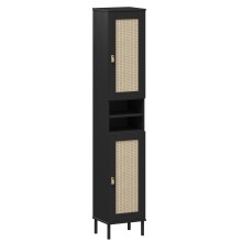 Badezimmer-Set >WZ-0800< (5-teilig) Fichte massiv schwarz - 155x190x40 (BxHxT)