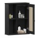 Badezimmer-Set >WZ-0800< (5-teilig) Fichte massiv schwarz - 155x190x40 (BxHxT)