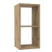 Raumteilerregal >MAURO< 2 Fächer, in Artisan Eiche Dekor - 39,5x72,8x32,9cm (BxHxT)