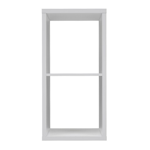 Raumteilerregal >MAURO< 2 Fächer, in Weiss - 39,5x72,8x32,9cm (BxHxT)