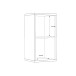 Raumteilerregal >MAURO< 2 Fächer, in Weiss - 39,5x72,8x32,9cm (BxHxT)