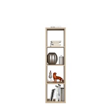 Raumteilerregal >MAURO< 4 Fächer, in Sonoma Eiche Dekor - 38,2x141,8x32,9cm (BxHxT)