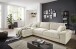 Wohnlandschaft >Adriena< 6 Kissen, Daune, weicher Bezug Cord creme - 321x90x177cm (BxHxT)