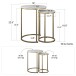 Satztisch >Ailema< 45x57x45 cm – Weiß, MDF & Metall, elegant & robust