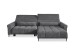 Wohnlandschaft >Wolve< Kopfteilverstellungen, 2 Kissen, Cord grau - 277x108x179cm (BxHxT)