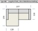 Wohnlandschaft >Wolve< Kopfteilverstellungen, 2 Kissen, Cord beige - 277x108x179cm (BxHxT)