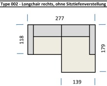 Wohnlandschaft >Wolve< Kopfteilverstellungen, 2 Kissen, Cord oliv - 277x108x179cm (BxHxT)