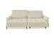 Wohnlandschaft >Wolve< elektr. Sitzverstellung, 2 Kissen, Cord creme - 277x108x179cm (BxHxT)