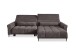 Wohnlandschaft >Wolve< elektr. Sitzverstellung, Kissen, Cord graubraun - 277x108x179cm BxHxT