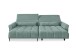 Wohnlandschaft >Wolve< elektr. Sitzverstellung, 2 Kissen, Cord mint - 277x108x179cm (BxHxT)