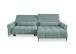 Wohnlandschaft >Wolve< elektr. Sitzverstellung, 2 Kissen, Cord mint - 277x108x179cm (BxHxT)