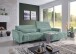 Wohnlandschaft >Wolve< elektr. Sitzverstellung, 2 Kissen, Cord mint - 277x108x179cm (BxHxT)