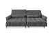 Wohnlandschaft >Wolve< elektr. Sitzverstellung, Kissen, Cord dunkelgrau - 277x108x179cm BxHxT