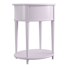 Beistelltisch >Rundo< lavendel, 66x55x45 cm, MDF-Tischplatte, Schublade, goldener Griff
