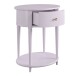 Beistelltisch >Rundo< lavendel, 66x55x45 cm, MDF-Tischplatte, Schublade, goldener Griff