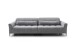 Big-Sofa >Wolve< 2x elektr. Sitzverstellung, 2 Kissen, graublau - 280x108x118cm (BxHxT)