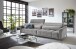 Big-Sofa >Wolve< 2x elektr. Sitzverstellung, 2 Kissen, silbergrau - 280x108x118cm (BxHxT)