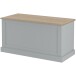 Truhe >Mikkel< in Grau - 90x45x40cm (BxHxT)