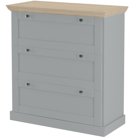 Kommode >Mikkel< in Grau - 75x80x35cm (BxHxT)