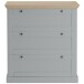 Kommode >Mikkel< in Grau - 75x80x35cm (BxHxT)