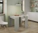 Kulissen-Esstisch >Consola< ausziehbar bis 237cm, Zementgrau Dekor - 51/237x78x90 (BxHxT)