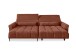 Wohnlandschaft >Wolve< elektr. Sitsverstellung, 2 Kissen, Cord rost - 277x108x179cm (BxHxT)