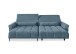 Wohnlandschaft >Wolve< elektr. Sitsverstellung, 2 Kissen, Cord blau - 277x108x179cm (BxHxT)