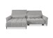 Wohnlandschaft >Wolve< elektr. Sitsverstellung, Kissen, Cord silbergrau - 277x108x179cm BxH/T