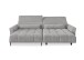 Wohnlandschaft >Wolve< elektr. Sitsverstellung, Kissen, Cord silbergrau - 277x108x179cm BxH/T