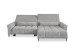 Wohnlandschaft >Wolve< elektr. Sitsverstellung, Kissen, Cord silbergrau - 277x108x179cm BxH/T