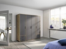 Drehtürenschrank >Voyager< 4 Schübe, 5...