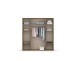 Drehtürenschrank >Voyager< 4 Schübe, 5 Böden, grau / Eiche Artisan Dekor - 187x194x53 (BxHxT)
