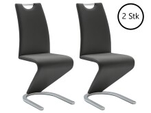 Esszimmerstuhl >Pupik I< (2er Set) in Schwarz aus...