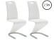 Esszimmerstuhl >Pupik I< (2er Set) in Weiß aus Metall - 45x102x62cm (BxHxT)