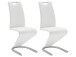 Esszimmerstuhl >Pupik I< (2er Set) in Weiß aus Metall - 45x102x62cm (BxHxT)