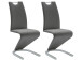 Esszimmerstuhl >Pupik I< (2er Set) in grau aus Metall - 45x102x62cm (BxHxT)