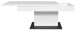 Couchtisch >Lift< höhenverstellbar bis 77cm, weiss / schwarz - 110x58/77x60cm (BxHxT)